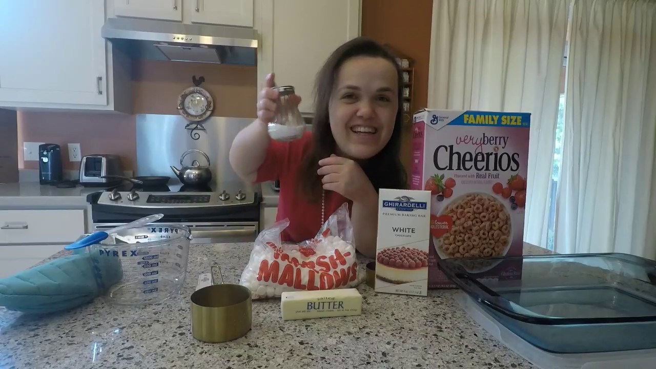 Letter F for Fruity Cheerio cereal bars baking with Preschool - YouTube