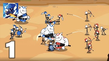 Stick Combat: Battle Simulator - Part 1 Levels 1-20 Gameplay Walkthrough (iOS,Android Gameplay)