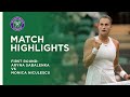 Aryna Sabalenka vs Monica Niculescu | First Round Highlights | Wimbledon 2021