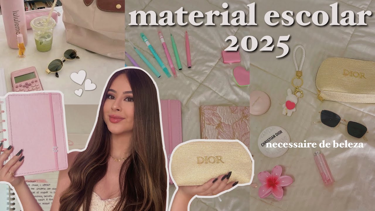 meu material escolar de 2025 🎀