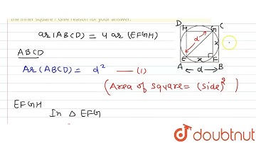 In figure, a square is inscribed in a circle of diameter d and another square is circumscribing ...