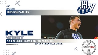 Kyle West Vs. Greenville Drive 8/4/26 