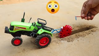 diy tractor mini drain digger machine | mini water pump | Mini Farming @sunfarming7533