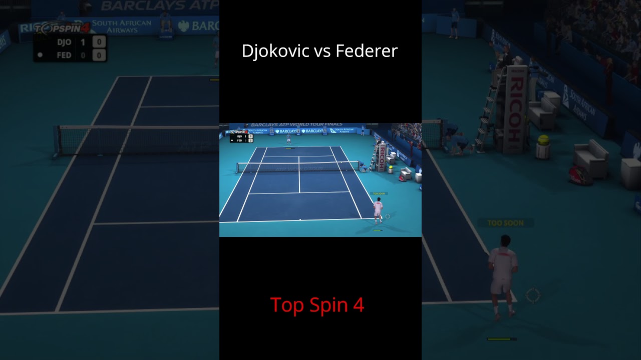 Top Spin 4 Federer vs Djokovic Rally  