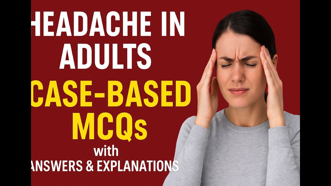 Headache in Adults Case-Based MCQs with Answers & Explanations