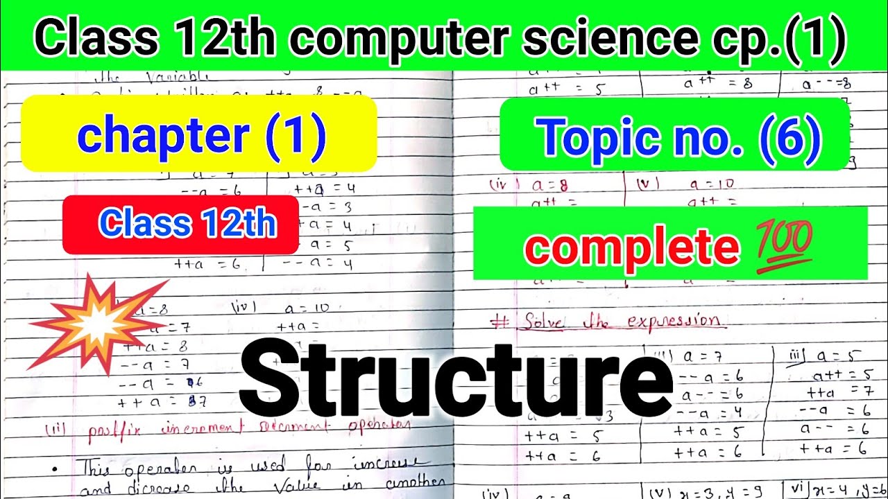structure | Class 12th Computer Science Chapter (1) topic 6 complete ...