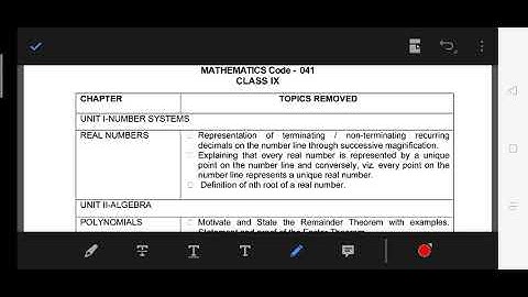 Class-9 Mathematics: Revised syllabus for session 2020-21