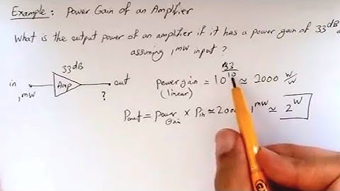 Example: Power Gain of an Amplifier
