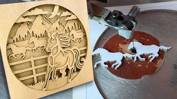 Wooden shadow box by scroll saw