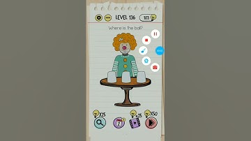 Braintest level 136||where is the ball?||tricky puzzle