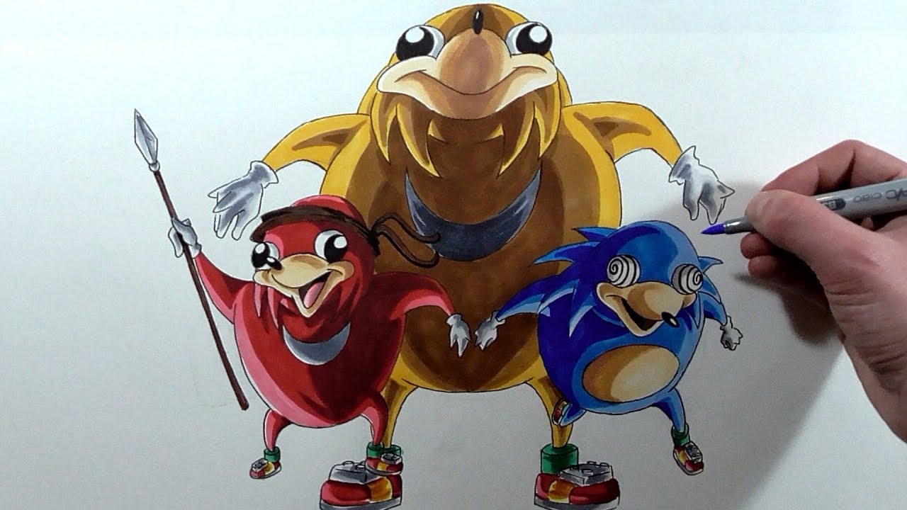 Ugandan Knuckles Drawing : In today's art tutorial i'll be showing you ...