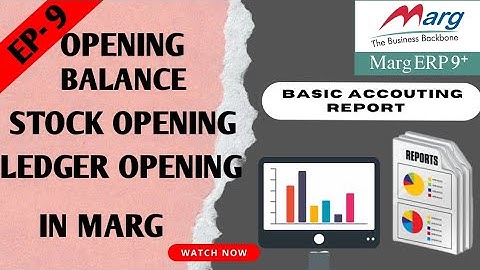 Opening Balances In Marg ERP l Ledger Opening l Stock Opening