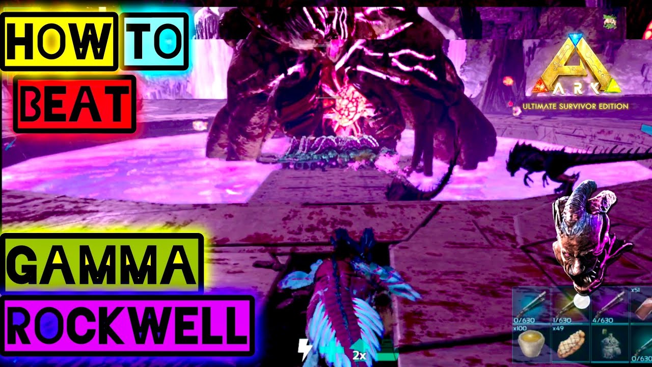 How To Beat GAMMA Rockwell Boss Fight Ark Mobile| Ark : Ultimate mobile edition