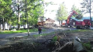 Timelapse of Cabin 3 tear down 9-10-13