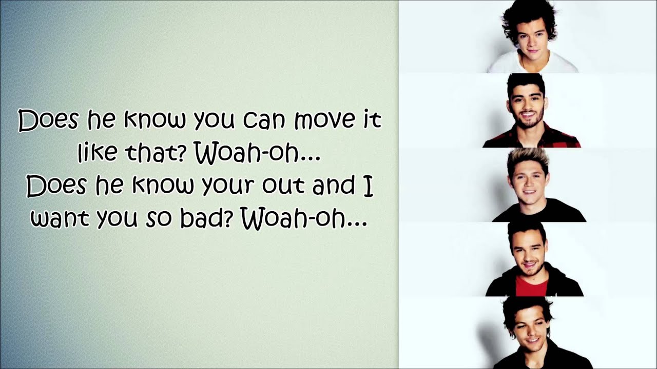 One Direction Does He Know? (Lyrics) YouTube One Direction Does He Know? (Lyrics) YouTube