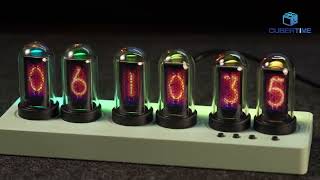 Retro Nixie Style Meets IPS Color Screen!⏰✨ Wireless Mini Desk Clock with APP Control | cubertime