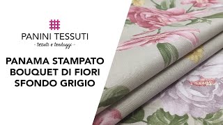 Panama Stampato Bouquet Sfondo Grigio - Per decorare con stile la vostra casa 😍 screenshot 2