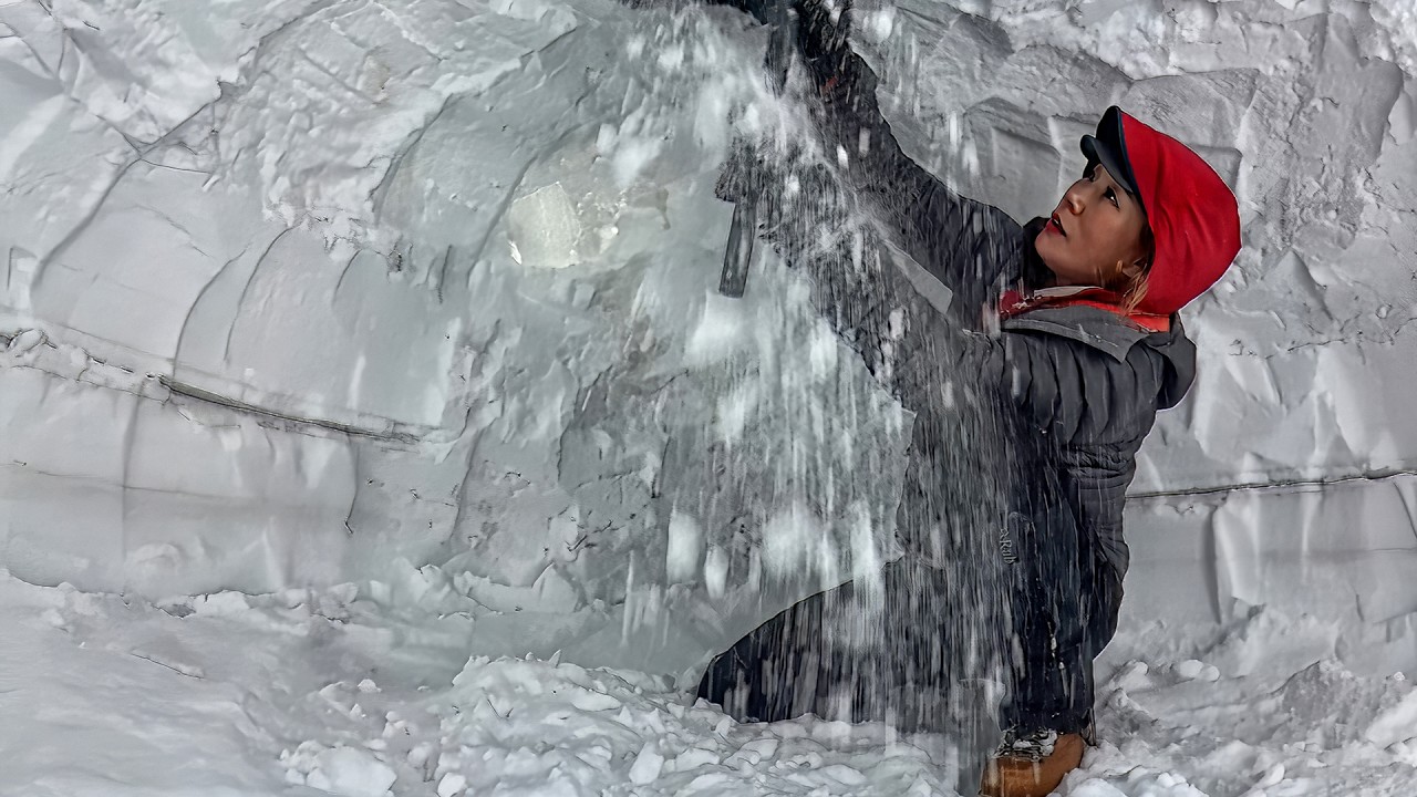 텐트없이 눈밭에서 설동을 만들어서 자보자│겨울 설동 몰아보기│캠핑 백패킹