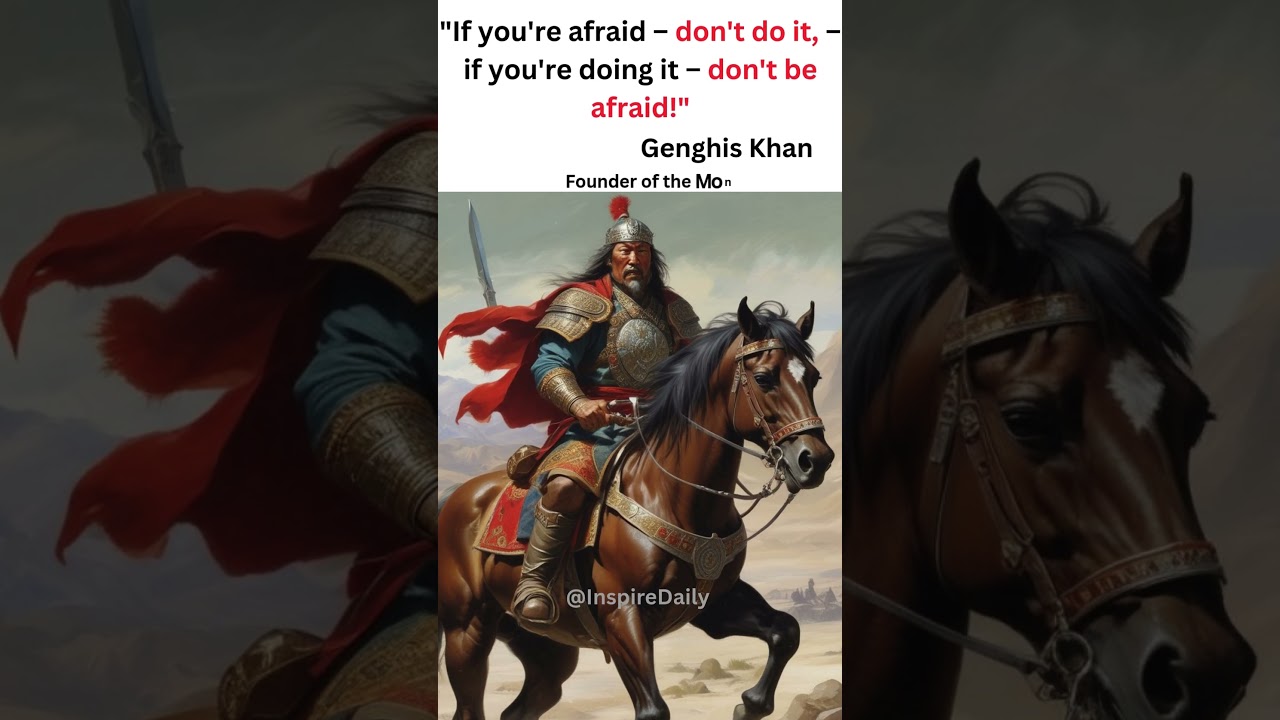 🔱 Great Minds Say: Fearless or Nothing! ⚔️ Genghis Khan’s Power Rule 🔥