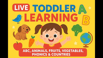 LIVE Kids Learning | ABC, Phonics, Animals, Fruits, Vegetables & World Countries! #kidseducation