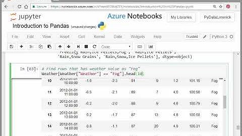 Introduction to Pandas - Part 3 - The Weather Data Set