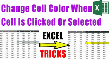 How To Change Cell Color When Cell Is Clicked Or Selected In Excel ? | Excel Tips & Tricks |