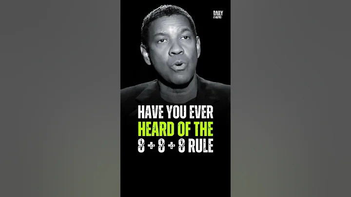 Have You Heard Of The 8+8+8 Rule #motivation #denzelwashington #motivationalspeech #success
