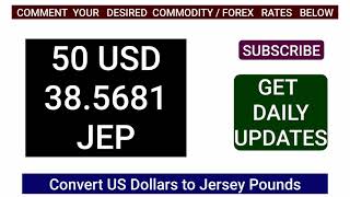 1 USD to JEP - Convert US Dollars to Jersey Pounds Money Exchange Rates Today