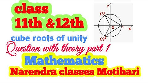 Cube roots of unity||complex no.||class 11th algebra.