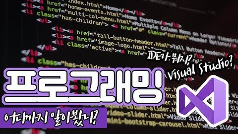 프로그래밍 어디까지 알아봤니? | IDE란 무엇일까? Visual Studio 간단한 사용법! | @코딩세상