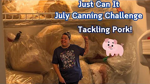Just Can It!  Canning my freezers Canning Challenge #justcanit #pantry #pork #pressurecanning