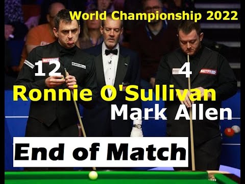 Ronnie O'Sullivan ran over Mark Allen! - World Snooker ...