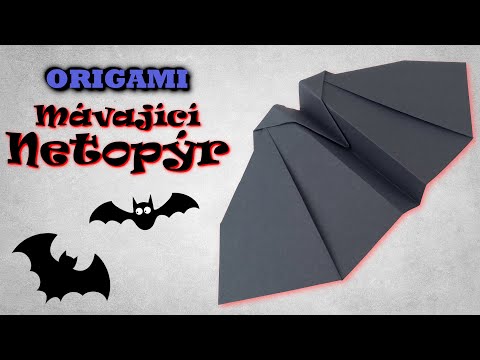 Origami netopýr – Papírový netopýr který MÁVÁ KŘÍDLY a LÉTÁ