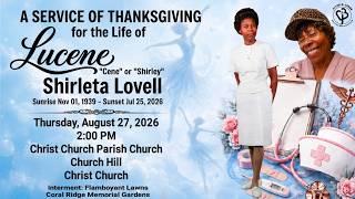 Information A Service of Thanksgiving for the Life of Lucene Lovell News