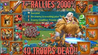 lords mobile: MYTHIC RALLY TRAP CAPPED VS WAVES OF 2000% RALLIES! THIS IS IMPOSSIBLE!! 🔥 🔥