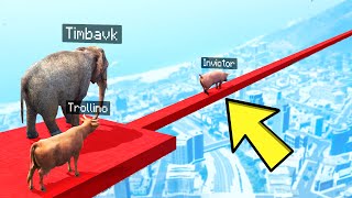 ¡Nos CONVERTIMOS en ANIMALES en GTA 5! 🐘😂 LOS COMPAS vs PARKOUR 99% IMPOSIBLE