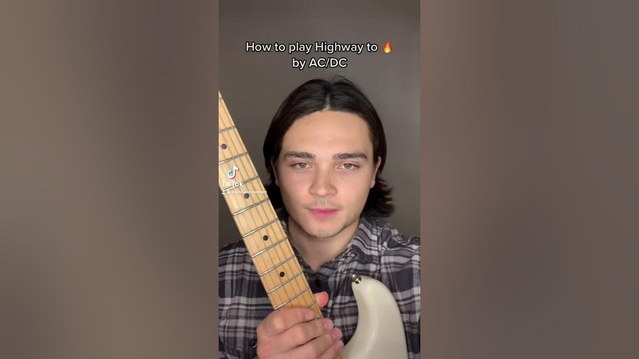 Highway to Hell guitar Tutorial #acdc #guitarlesson #shorts