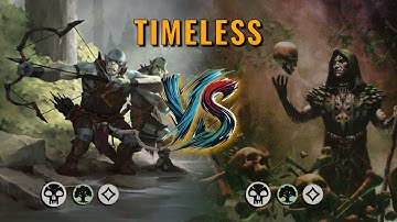 MTG Timeless - Mono Black Midrange by saitama VS Golgari Midrange by Pablo