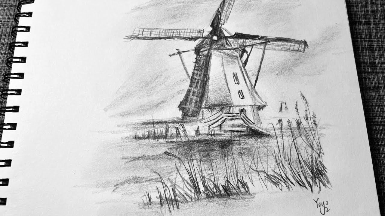 350 Drawing Of The Dutch Windmill Illustrations RoyaltyFree Vector  Graphics  Clip Art  iStock