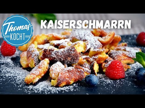 Austrian classic - Kaiserschmarrn dessert - in TOP Hotel Hochgurgl, Austria. 