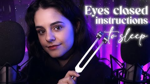 ASMR Eyes Closed Instructions to fall asleep 🌙 Ear to Ear Whispered tests