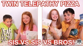 Twin Telepathy Pizza Challenge! Sis vs Sis vs Bros *Giveaway Winners! | Ruby and Raylee