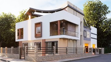 Asymmetric Modern House Exterior Architecture | UE5 | Architectural Design | Edifice