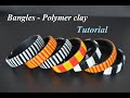 new bangles polymer clay tutorial FIMO Armreifen браслеты из полимерной глины DIY bracelet idea