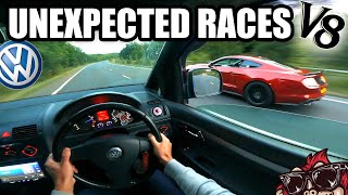 RACING A 23 YEAR OLD GIRL IN A 500HP MUSTANG