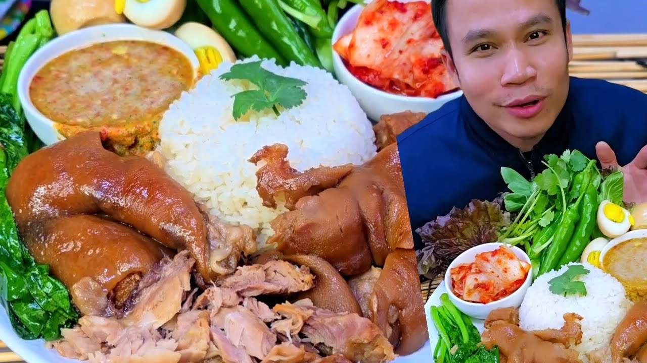 ข้าวขาหมูพะโล้ ตุ๋นเปื่อยๆน้ำจิ้มซีฟู้ดรสเด็ดแซ่บๆ