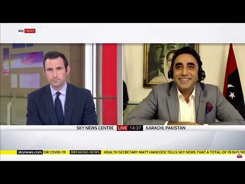 Bilawal Bhutto Zardari interview on Sky News Channel