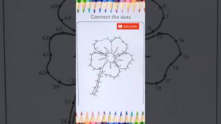 Draw flower by connecting dots #drawing #shorts #youtubeshorts #short #flowers