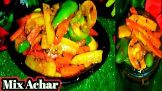 Mix Achar Recipe | Winter  Special Mix  Achar| 5 minute Recipe  | Instant Gajar Muli Mirch Ka Achar