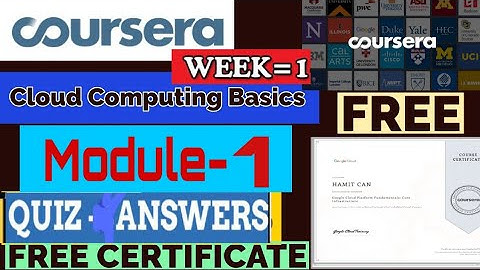 Cloud Computing Basic || Week 1 Quizz Answers || Coursera Course.